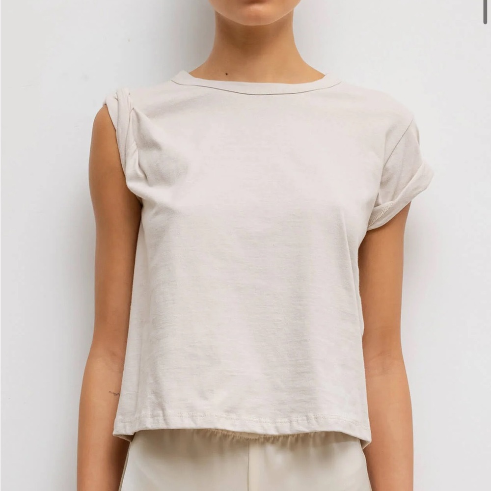 LESET The Margo Tee in Creme - Small